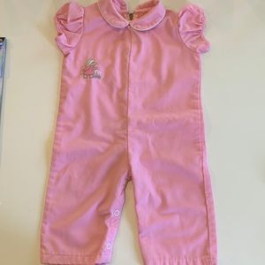 Vintage style infant girls one piece outfit